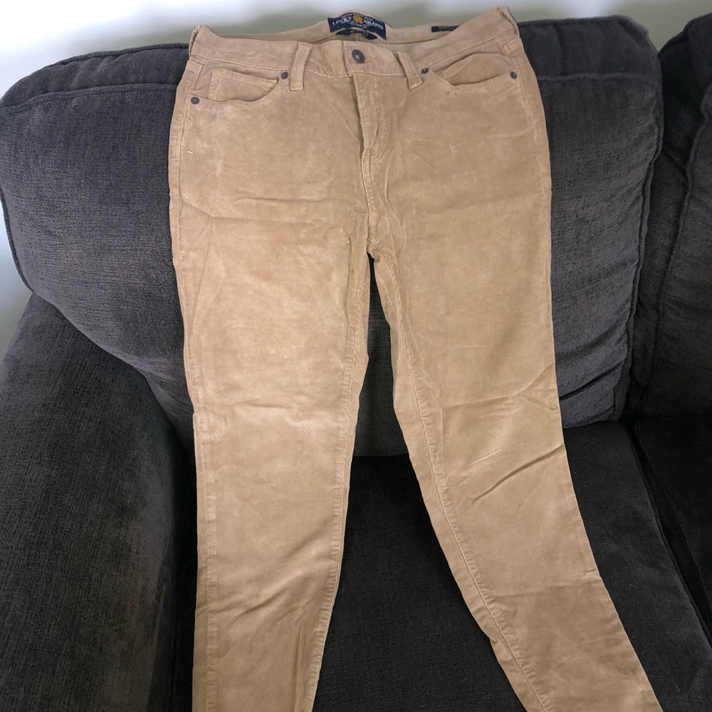 Lucky Brand Tan Corduroy Sofia Skinny Jeans